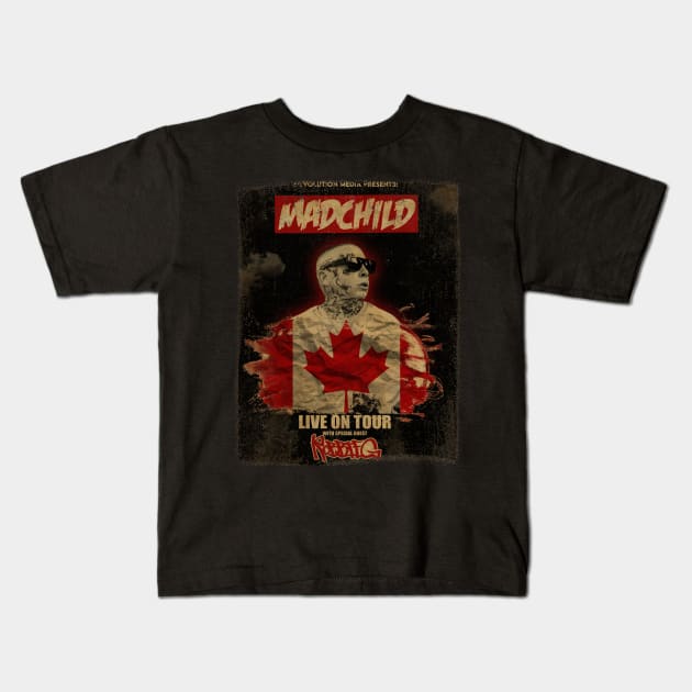 Madchild Live On Tour Canada Kids T-Shirt by ArtGaul